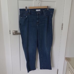 Lane Bryant Mid-Rise Essential Stretch Girlfriend Crop Jeans